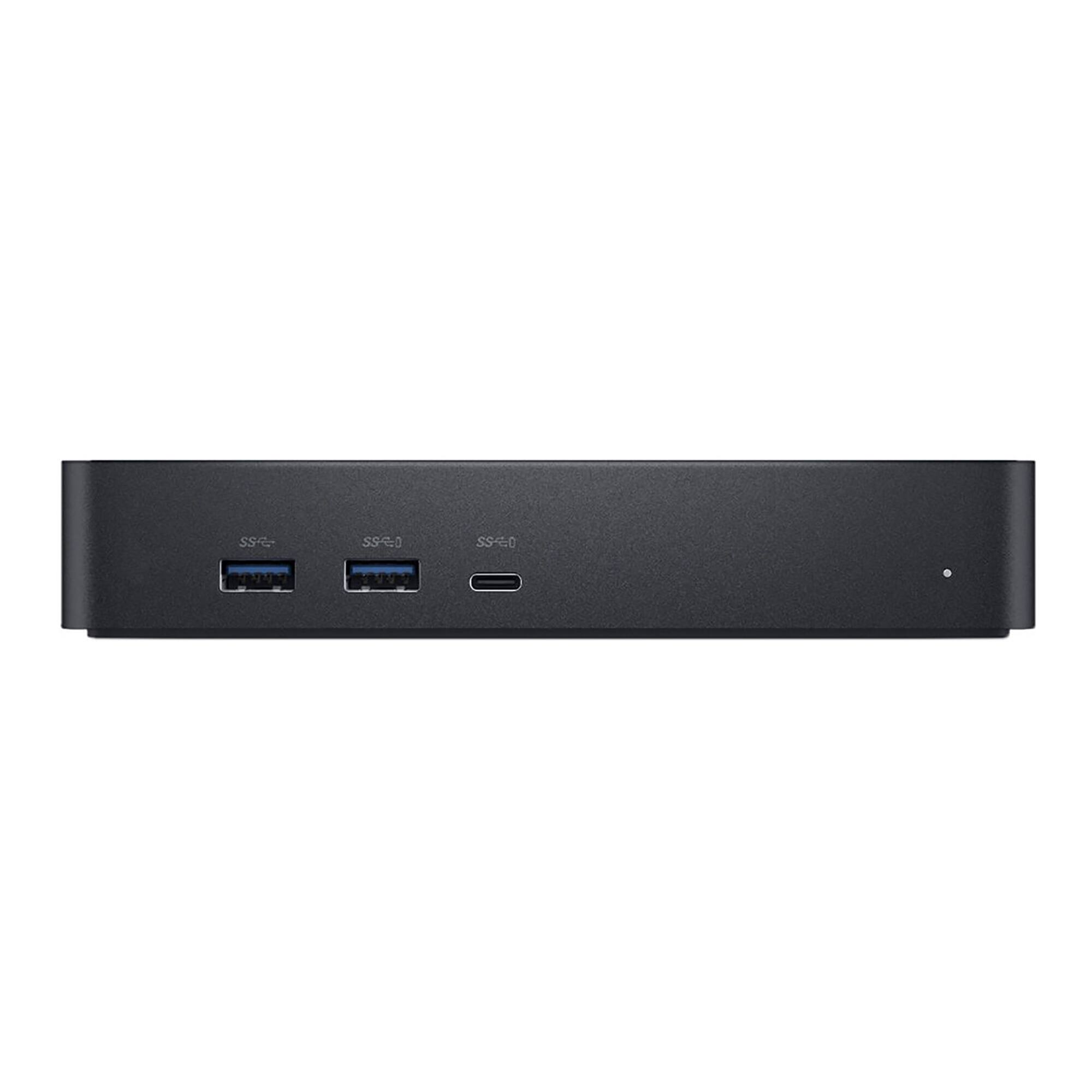 Front. Dell - D6000S USB-C or USB-A Universal Docking Station - Black.