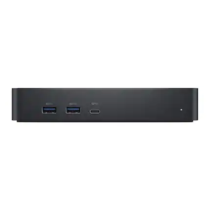 Front. Dell - D6000S USB-C or USB-A Universal Docking Station - Black.