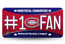 Rico Industries - Montreal Canadiens NHL Bling Sparkle #1 Fan Metal License Plate Auto Tag - Multi