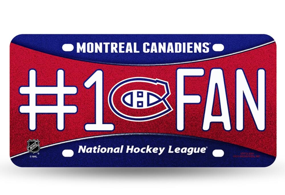 Montreal Canadiens NHL Bling Sparkle #1 Fan Metal License Plate Auto Tag
