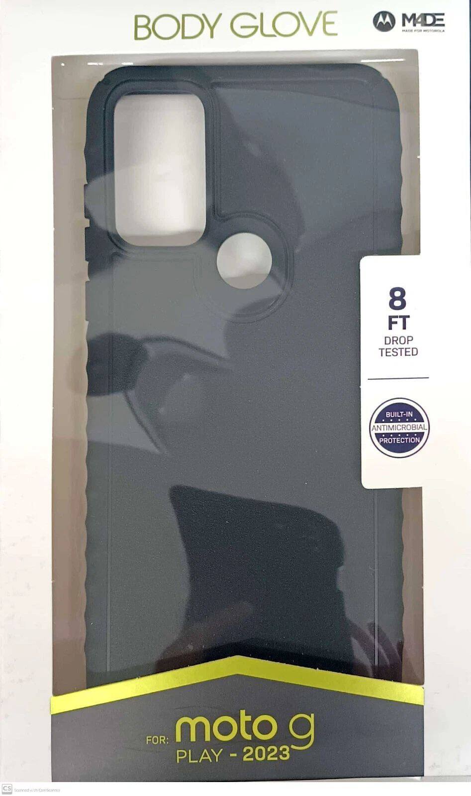 BODY GLOVE  
MADE  

8 FT DROP TESTED  

BUILT-IN ANTICROBIAL PROTECTION  

FOR: moto g PLAY - 2023