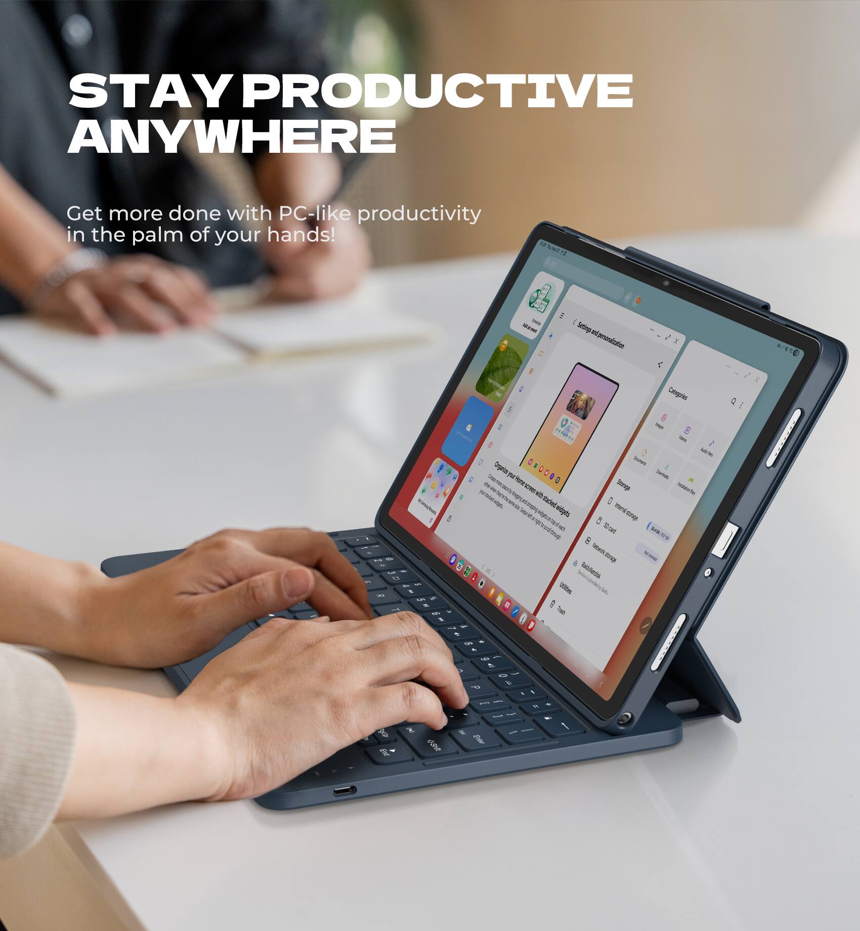 STAY PRODUCTIVE ANYWHERE  
Get more done with PC-like productivity in the palm of your hands!