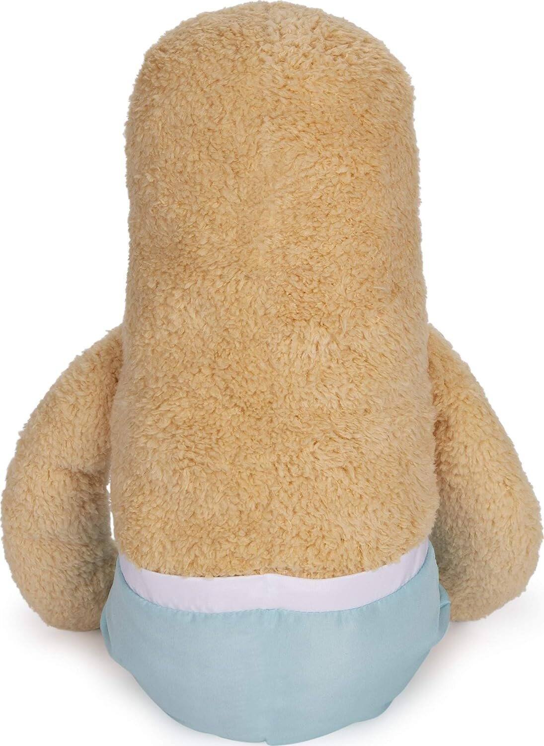 Back. Gund - Pusheen 12 Inch Plush | Sloth with Shorts - Brown.