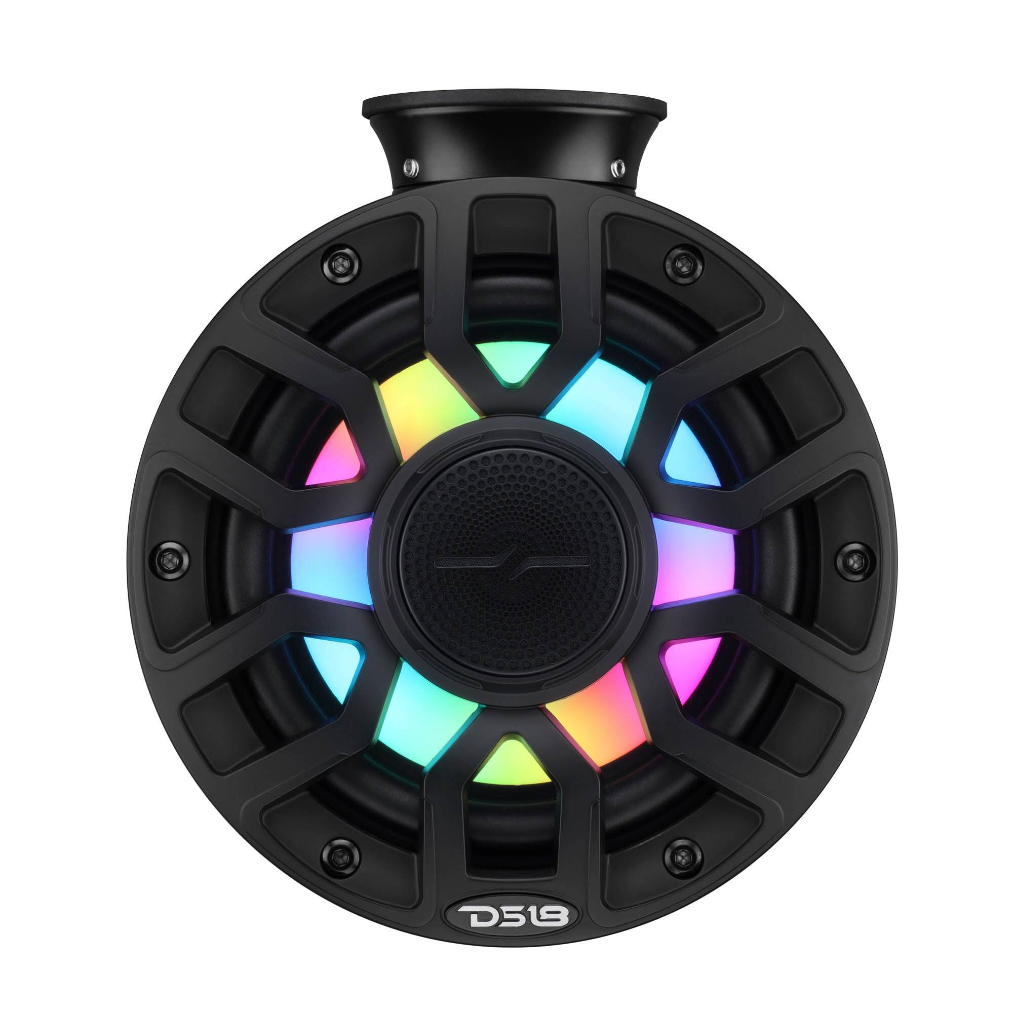Alt View 4. DS18 Audio - NXL 6.5" 2-way Coaxial Speaker with Built-in Driver and Grille (Pair), 150W RMS 4-Ohm - Black.