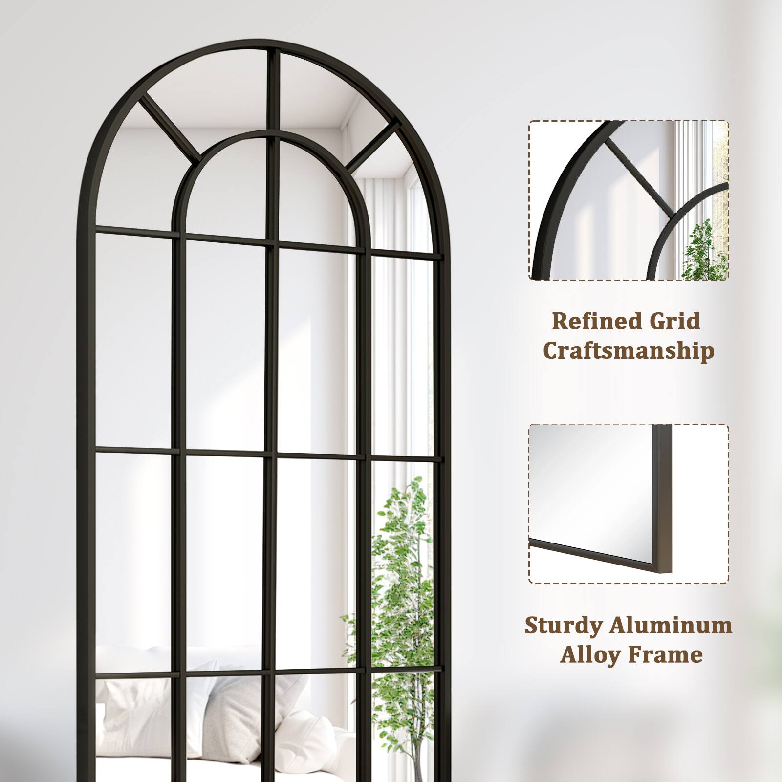 Refined Grid Craftsmanship  
Sturdy Aluminum Alloy Frame
