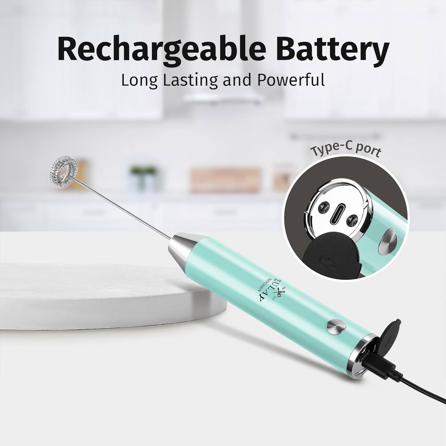 Rechargeable Battery  
Long Lasting and Powerful  

Type-C port