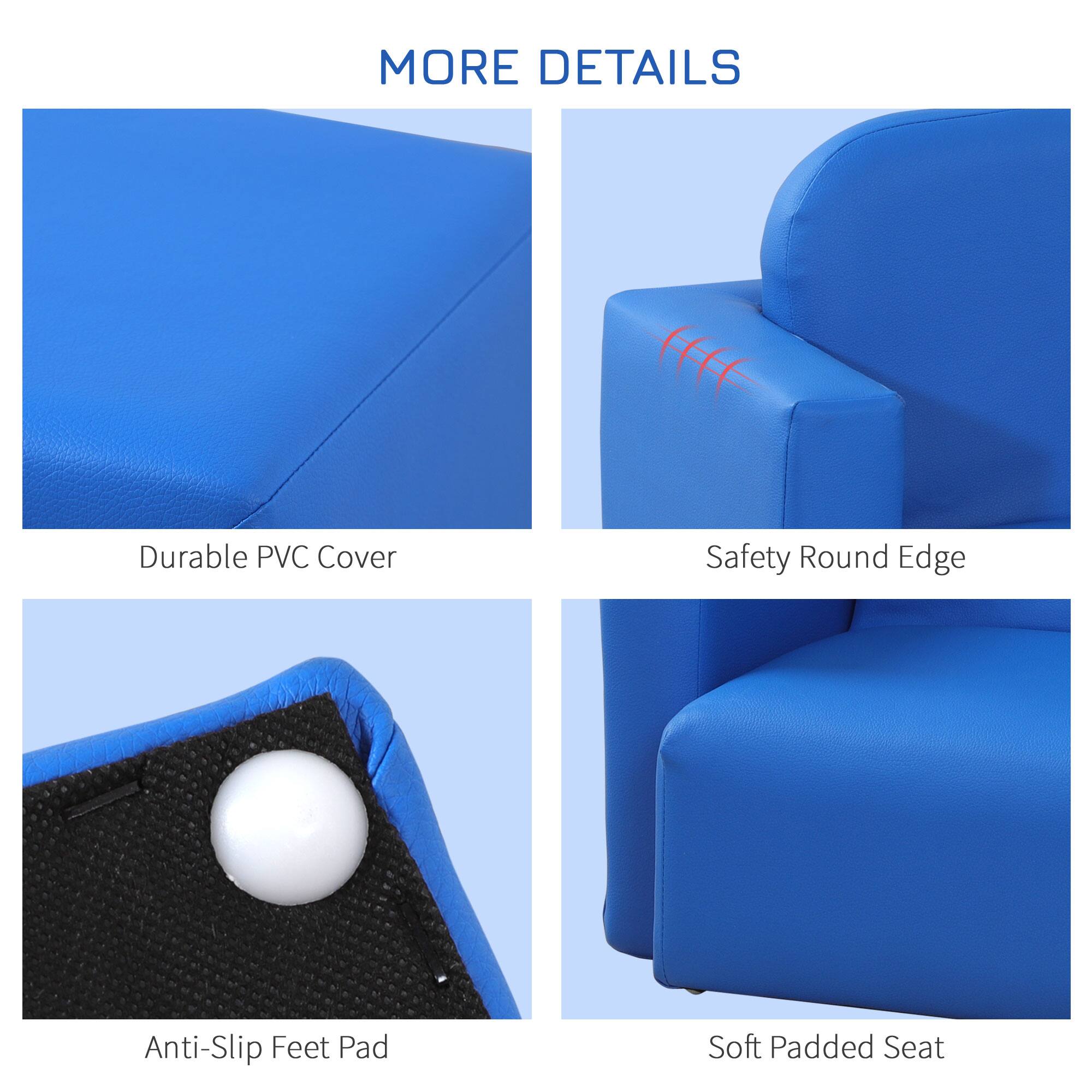 MORE DETAILS

- Durable PVC Cover
- Safety Round Edge
- Anti-Slip Feet Pad
- Soft Padded Seat