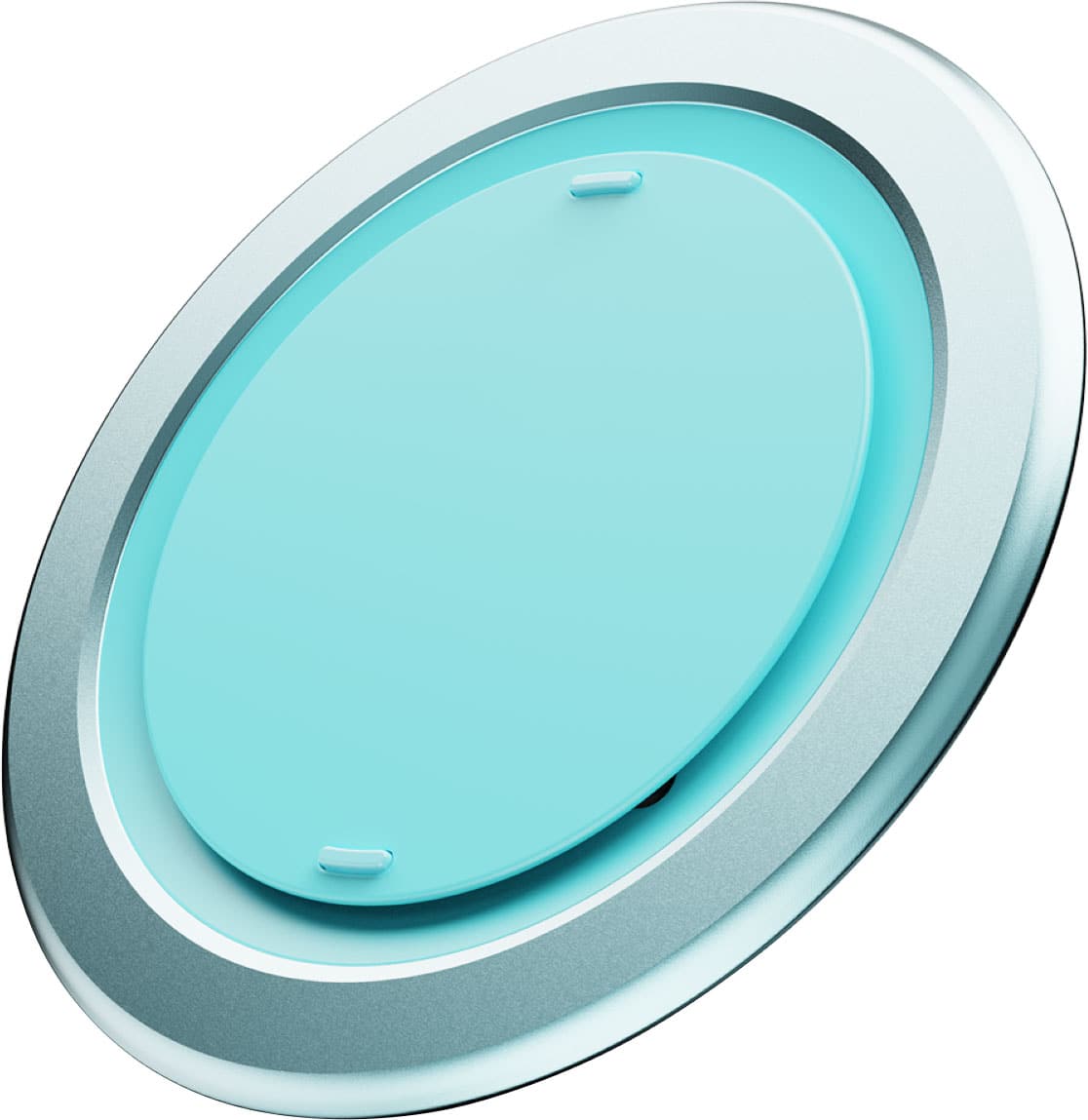 Angle. OhSnap - Snap Magnetic UltraThin Universal Phone Grip and Stand with MagSafe Charge- Thru for Apple iPhones/Universal - Electric Teal.