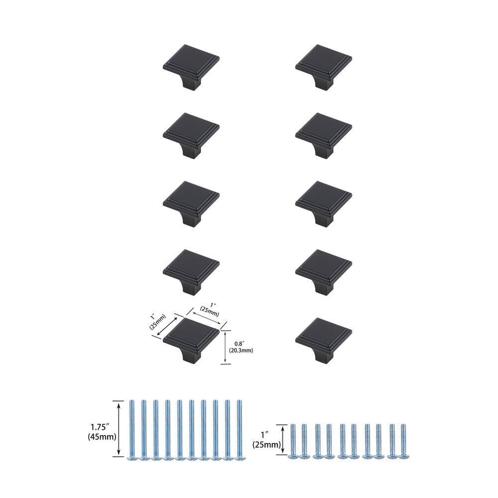 (25mm) x (25mm) x 0.8 (20.3mm)  
1.75" (45mm) x 1" (25mm)