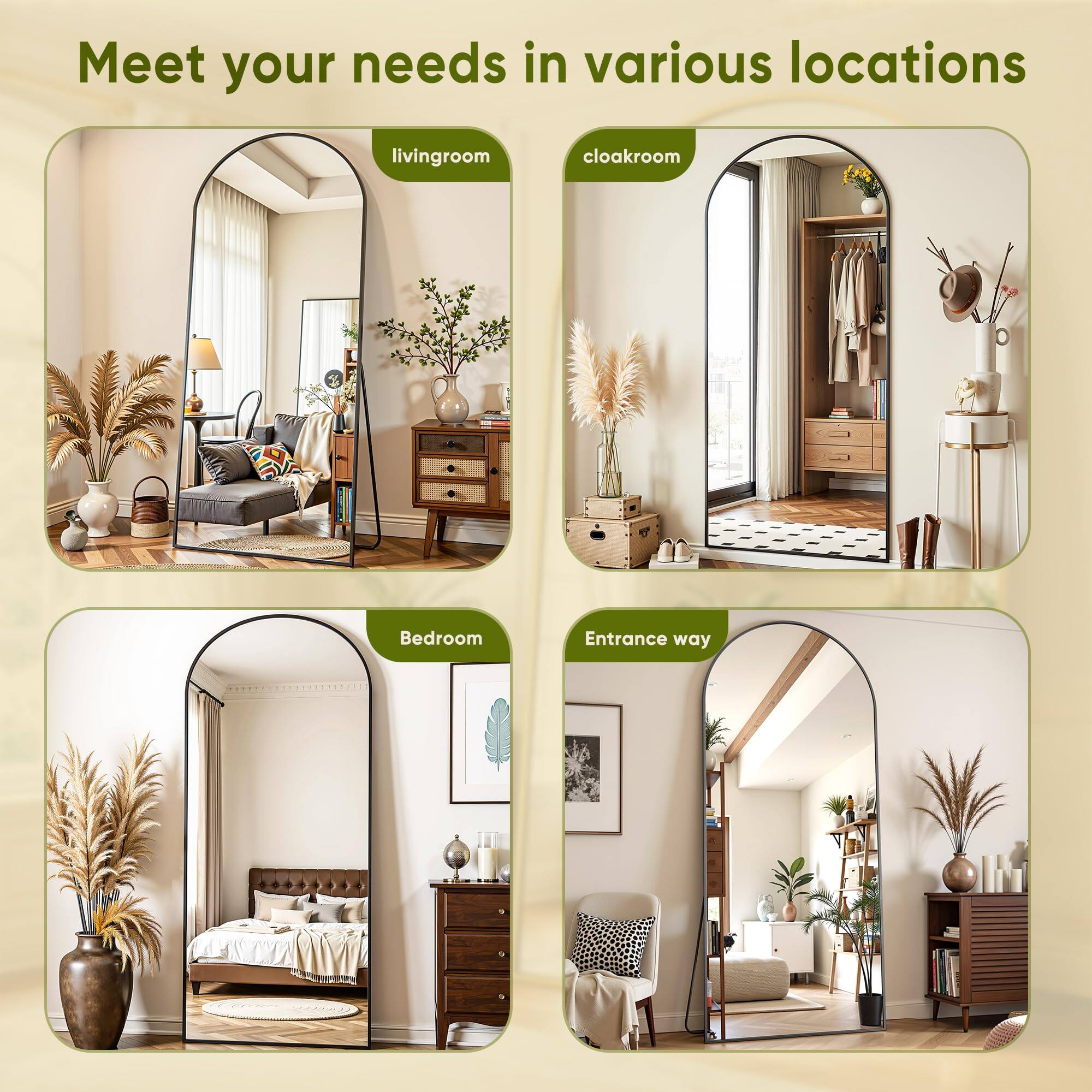 Meet your needs in various locations

- livingroom
- cloakroom
- Bedroom
- Entrance way