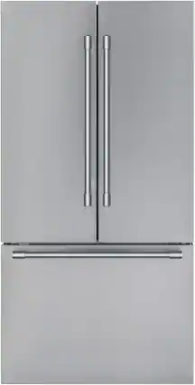 Front. Thermador - Professional 20.8 cu. Ft. French Door Bottom Freezer Counter-Depth Smart Refrigerator with ThermaFresh - Stainless Steel.