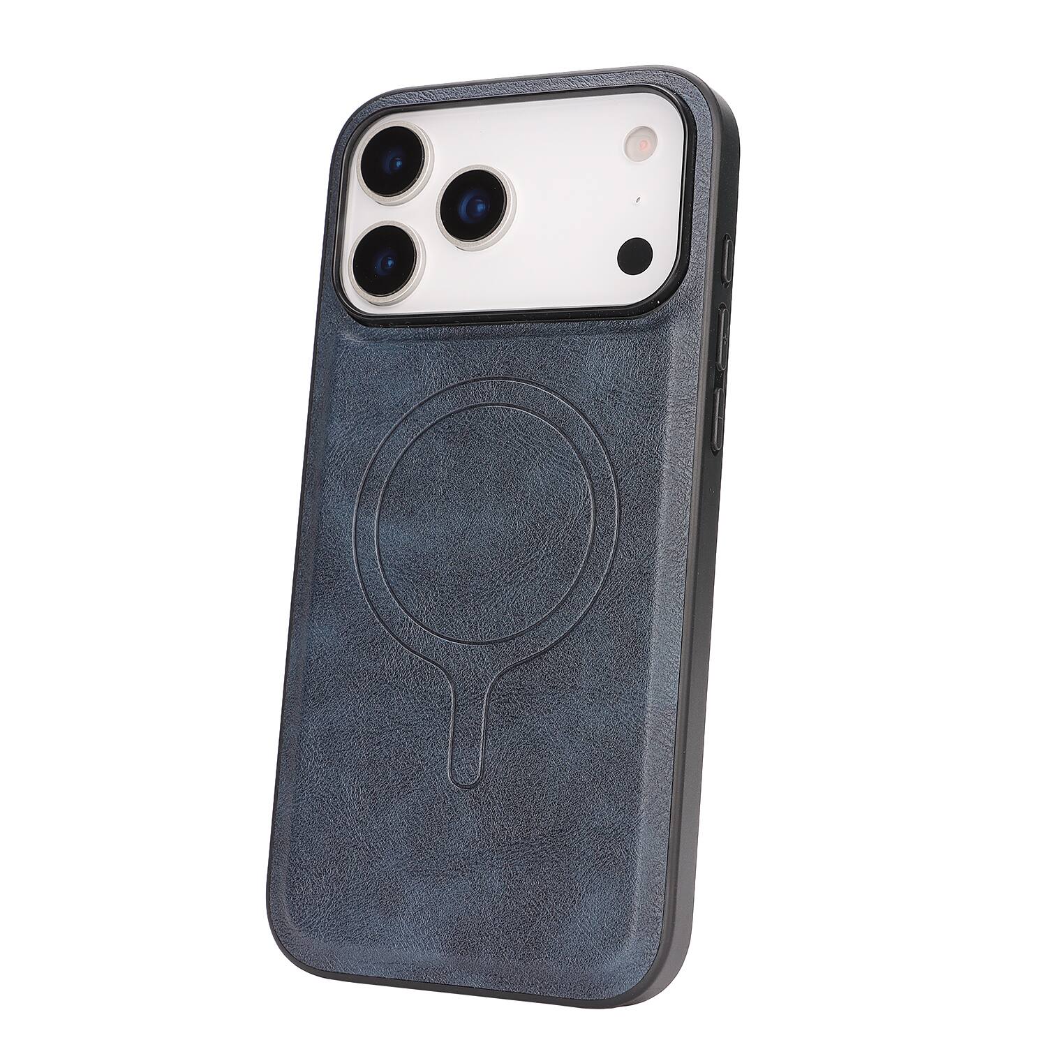 Alt View 1. Dteck - 2-in-1 Magnetic Wallet Case for Apple iPhone 17 Pro Max, Shockproof PU Leather Cover with Detachable 7-Card Holder - Blue.