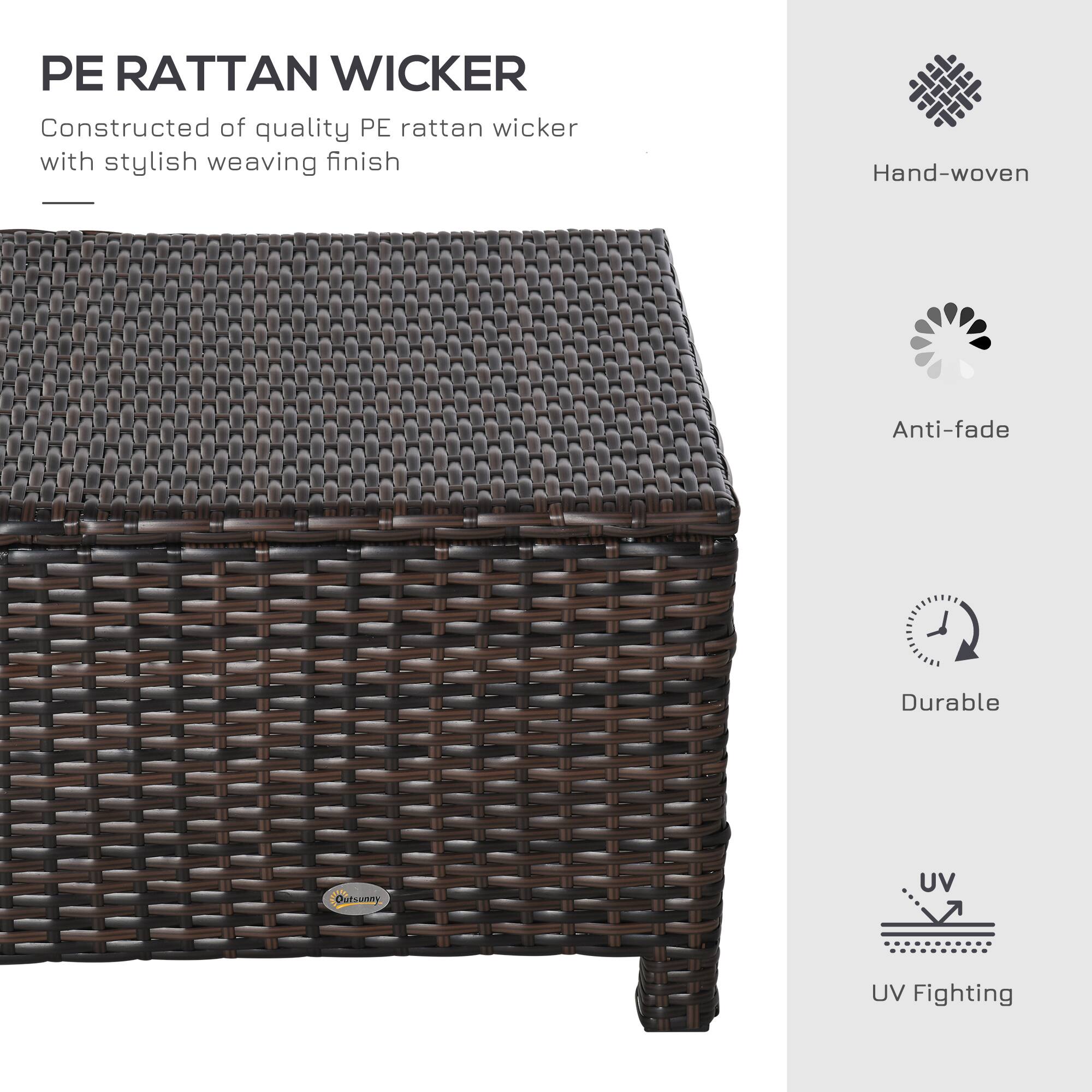 PE RATTAN WICKER, Constructed of quality PE rattan wicker with stylish weaving finish, Hand-woven, Anti-fade, Durable, UV Fighting