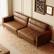 Alt View 1. luck idea - Luxury Vintage Oil-Waxed Leather Sofa 86.61" Sturdy Frame & Couch Comfortable Seating-High-End Living Room Couch - Brown.