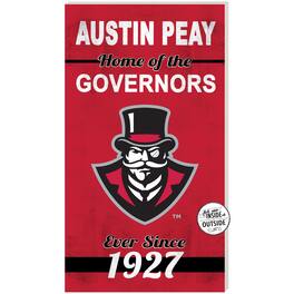 Jardine - Austin Peay State Governors 11'' x 20'' Indoor/Outdoor Home Of The Sign - Red