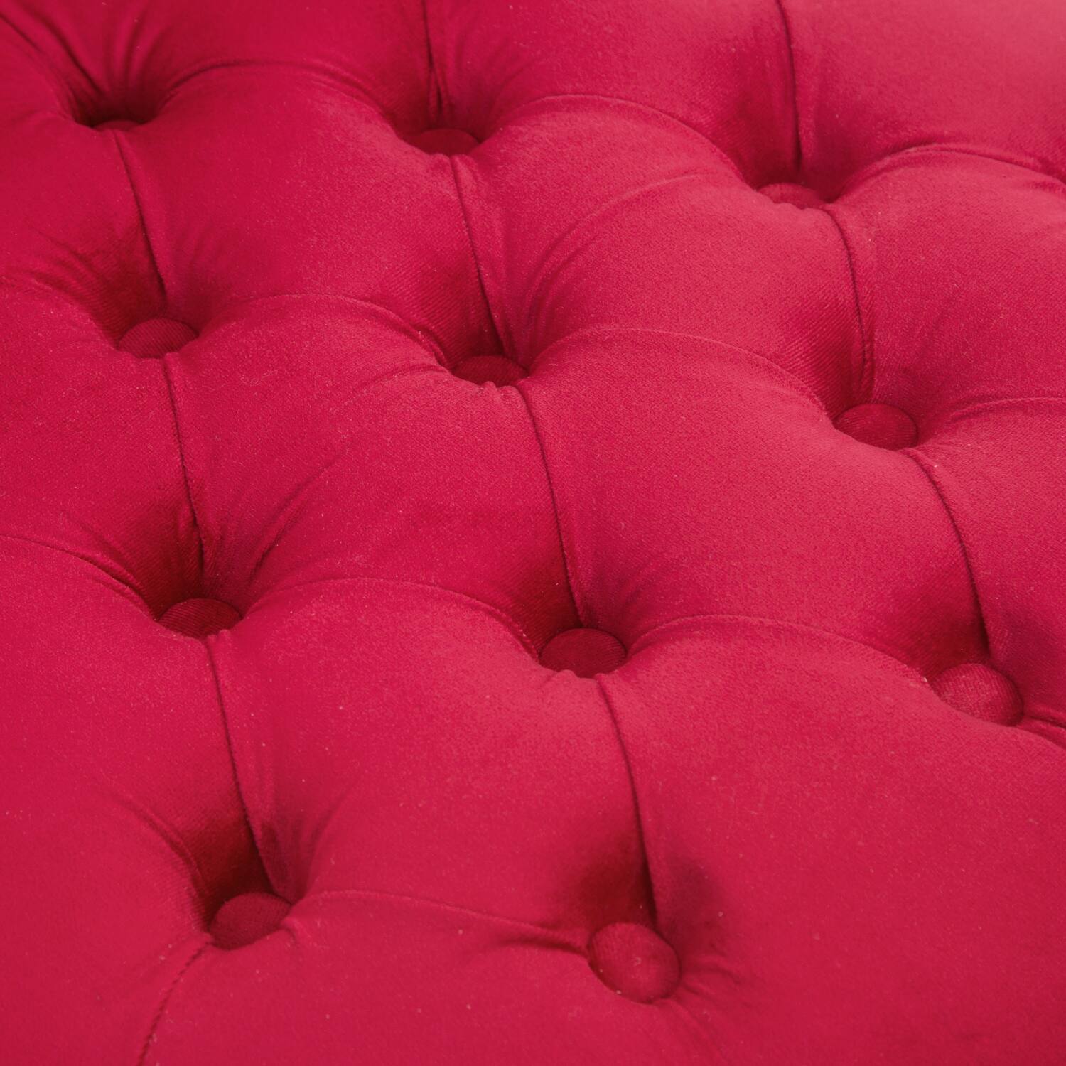 Alt View 8. Homcom - Retro High Back Armless Royal Accent Chair Fabric Upholstered Tufted Seat for Living Room, Dining Room and Bedroom - Bright Red.