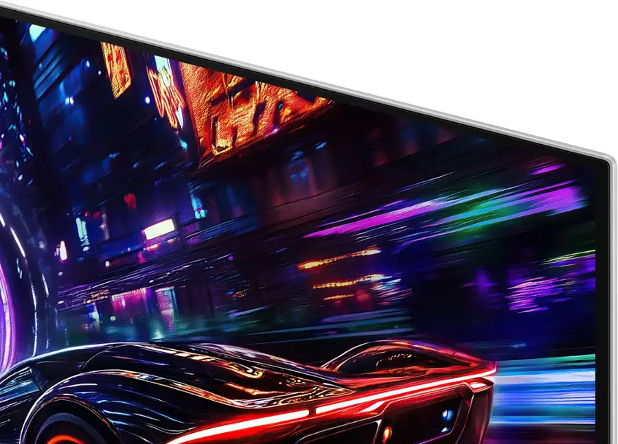 Alt View 20. Samsung - 32" Odyssey OLED G8 (G81SF), 4K UHD, 240Hz, 0.03ms, AMD FreeSync Premium Pro, Glare Free, HDR 400 Gaming Monitor - Silver.