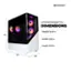 CYBERPOWERPC GMA6000BSTV3 DIMENSIONS (H) | I I Height: 19.29 in Width: 9.25 in Depth: 18.11 in (D) (W)