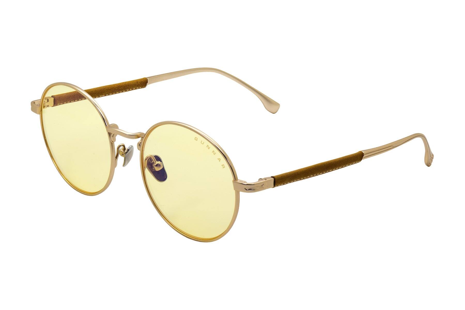 Back. GUNNAR - GUNNAR Gaming Glasses  - Witcher Ciri, Saddle, Amber Lens - Blue Light Blocking, Relieve Dry Eye, Anti Glare - Meteorite/Saddle.