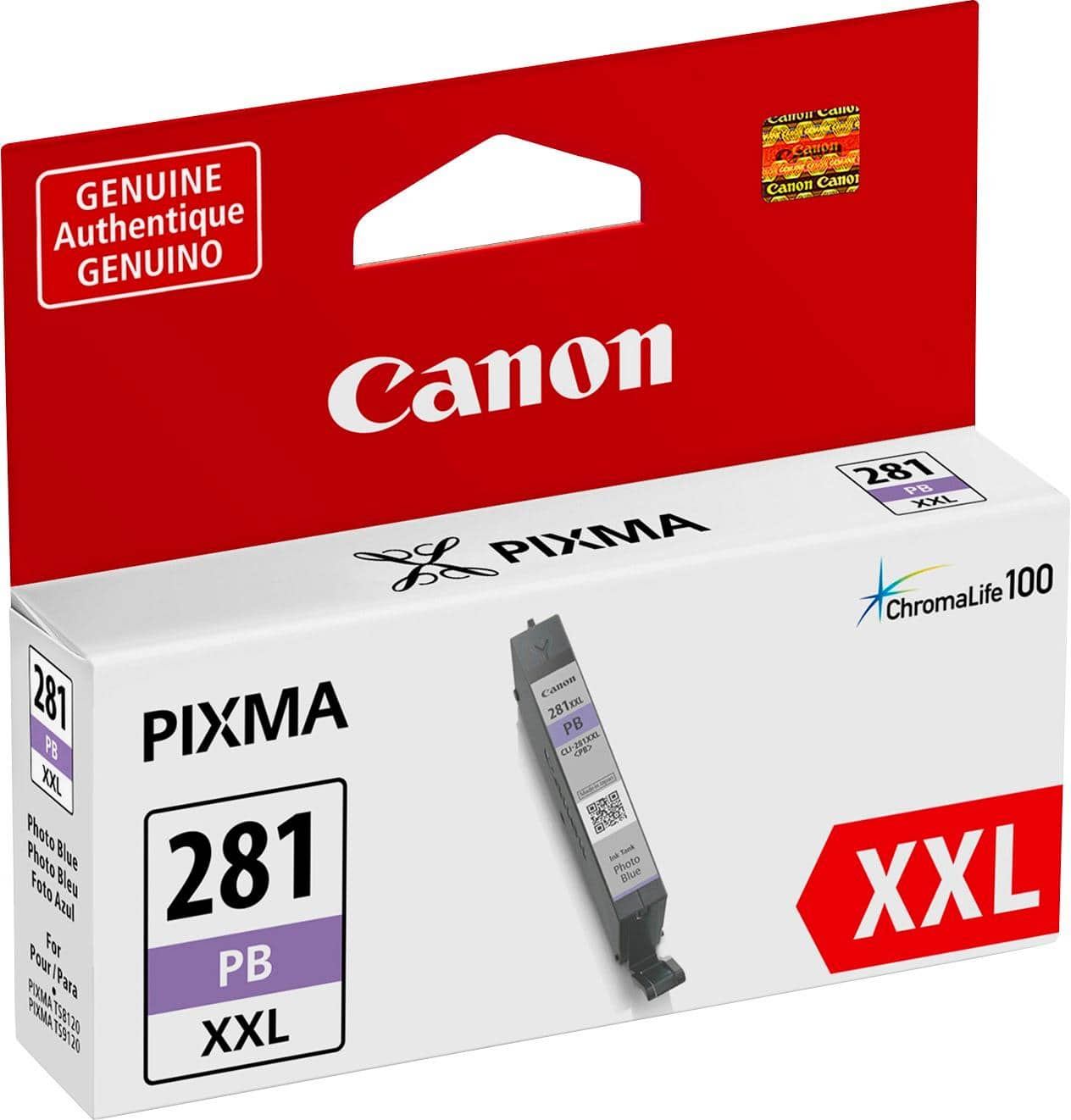 Best Buy Canon CLI 281 XXL High Yield Photo Blue Ink Cartridge Photo   6080101cv11d 