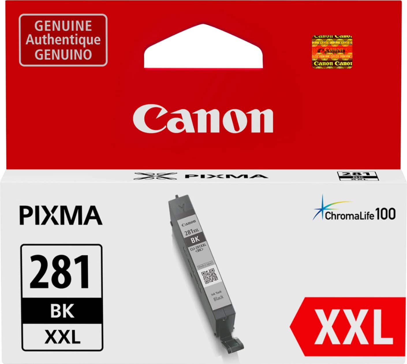 Front. Canon - CLI-281 XXL High-Yield - Black Ink Cartridge - Black.