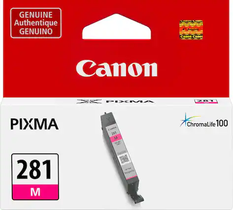 Front. Canon - CLI-281 Standard Capacity - Magenta Ink Cartridge - Magenta.