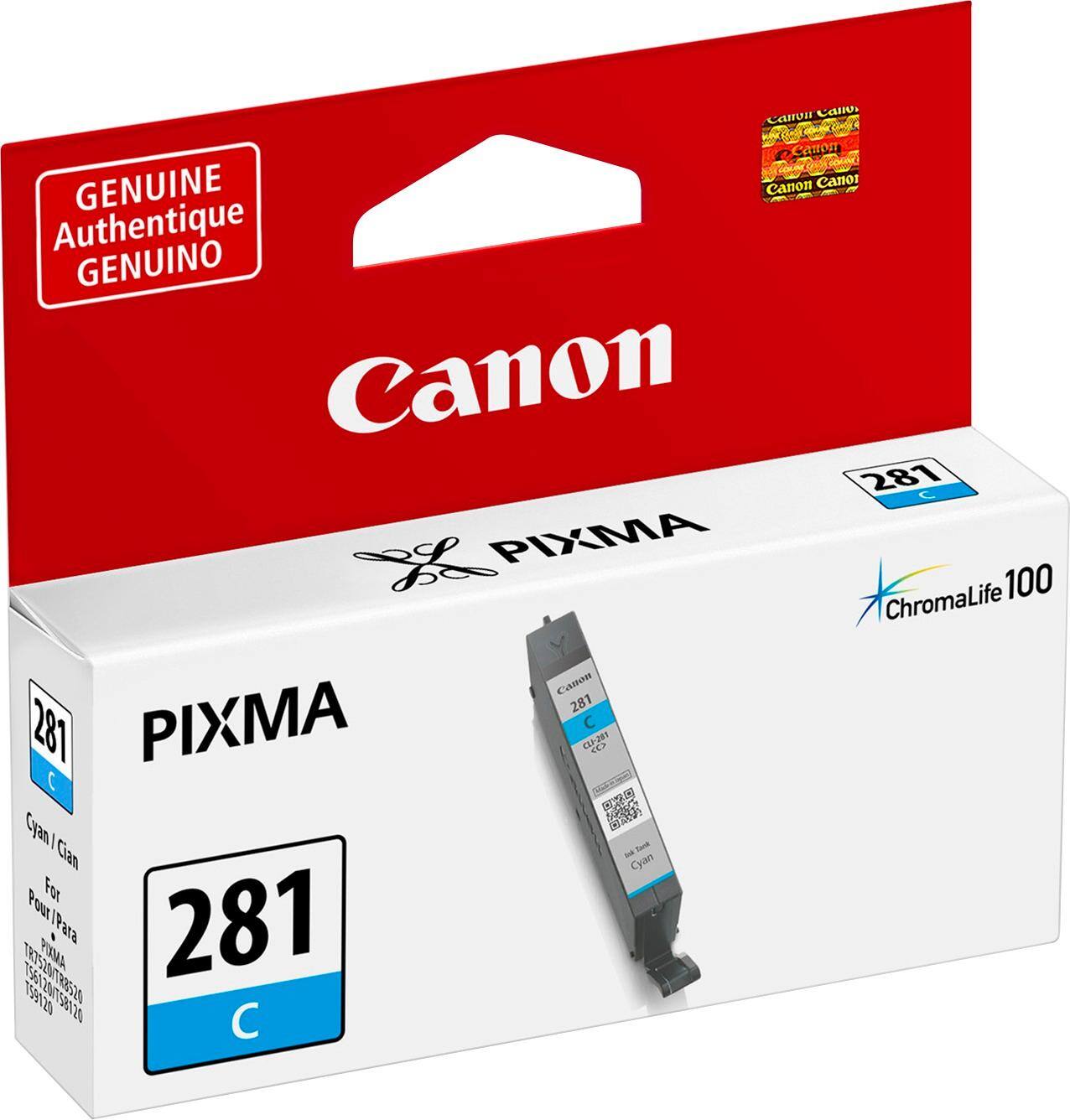 Alt View 11. Canon - CLI-281 Standard Capacity - Cyan Ink Cartridge - Cyan.