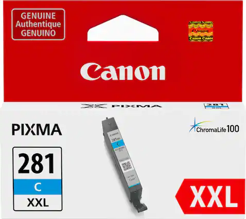 Front. Canon - CLI-281 XXL High-Yield - Cyan Ink Cartridge - Cyan.
