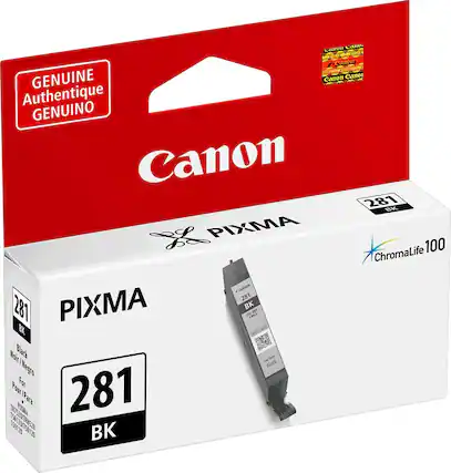 Front. Canon - CLI-281 Standard Capacity - Black Ink Cartridge - Black.