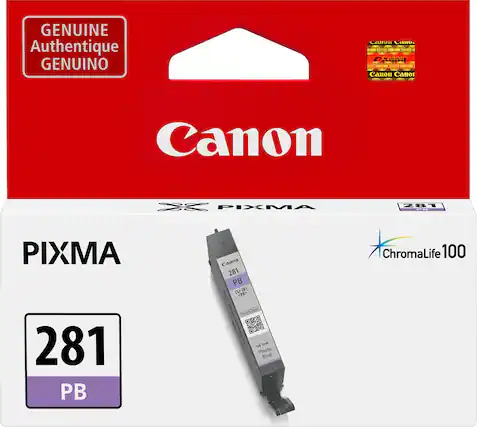 Front. Canon - CLI-281 Standard Capacity - Photo Blue Ink Cartridge - Photo Blue.