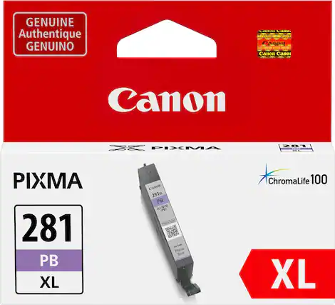 Front. Canon - CLI-281 XL High-Yield Ink Cartridge - Photo Blue.