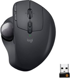 Logitech - MX ERGO Plus Wireless Trackball Mouse with Ergonomic design - Graphite - Front_Zoom
