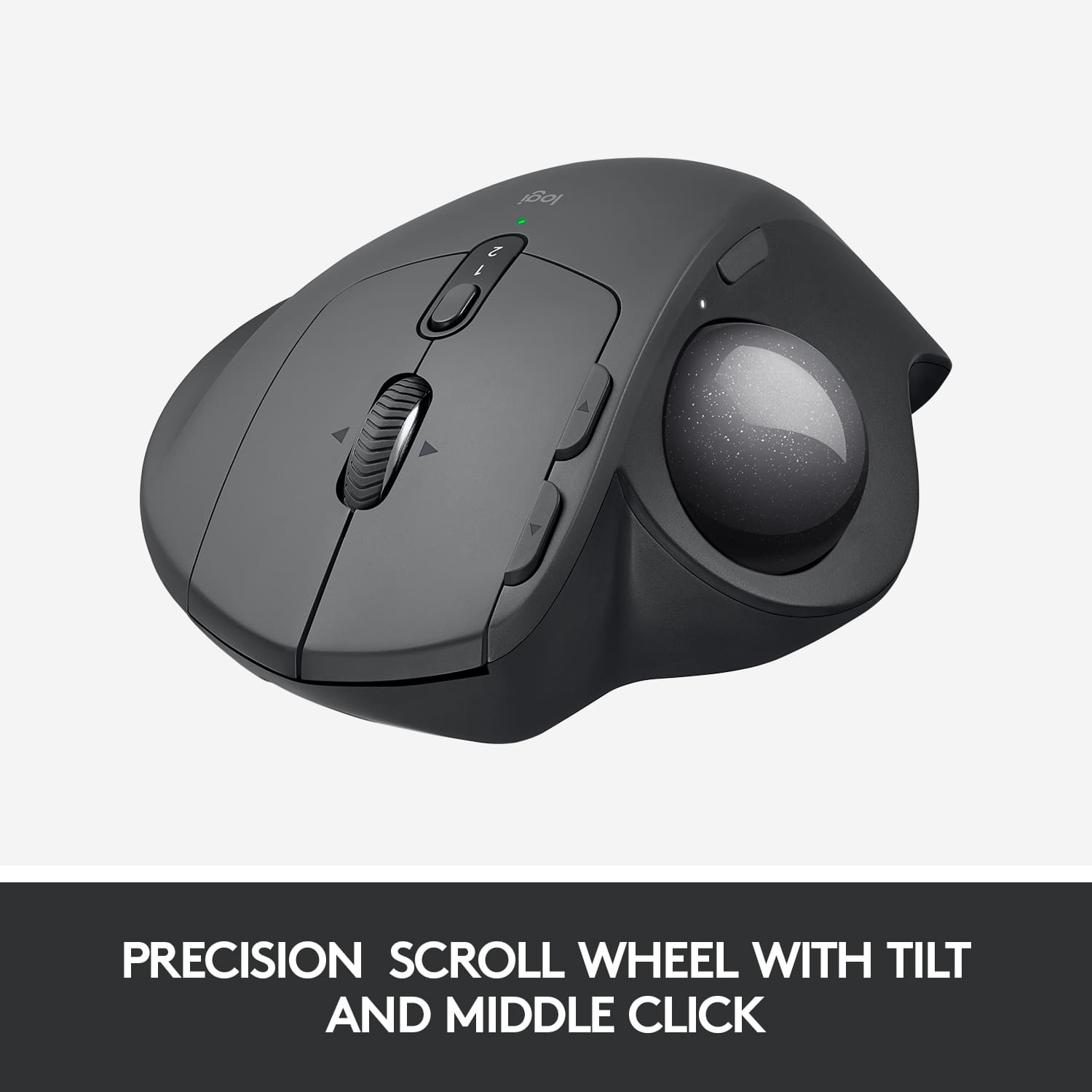 Logitech MX ERGO Plus Wireless Trackball Mouse with Ergonomic design  Graphite 910-005178 - Best Buy