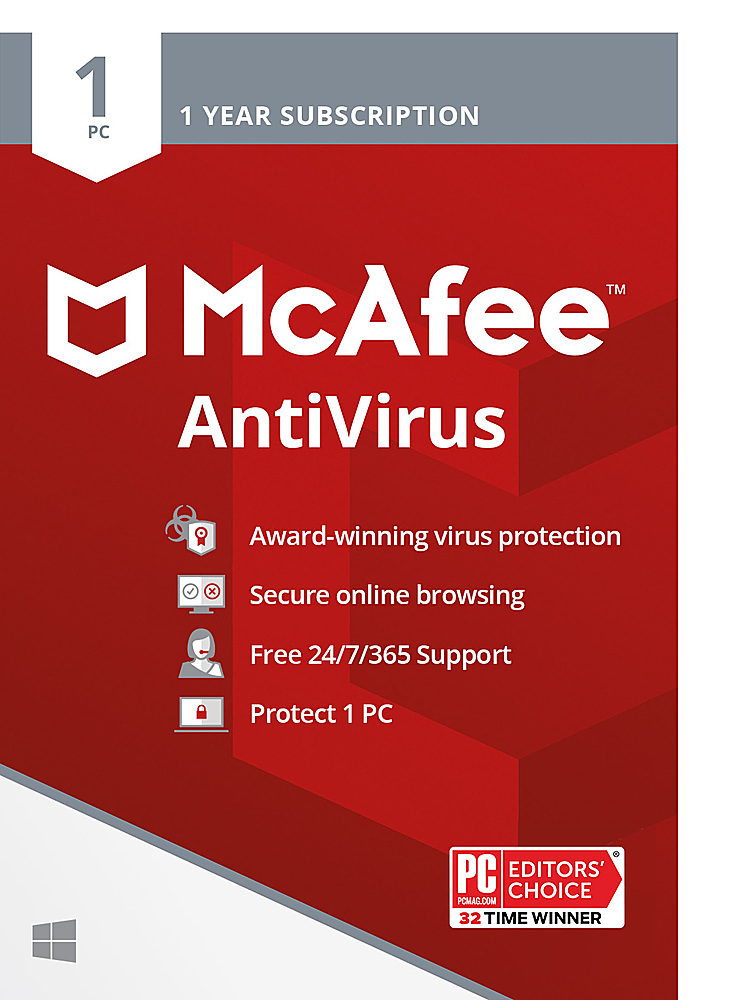 McAfee - AntiVirus (1 Device) (1-Year Subscription)