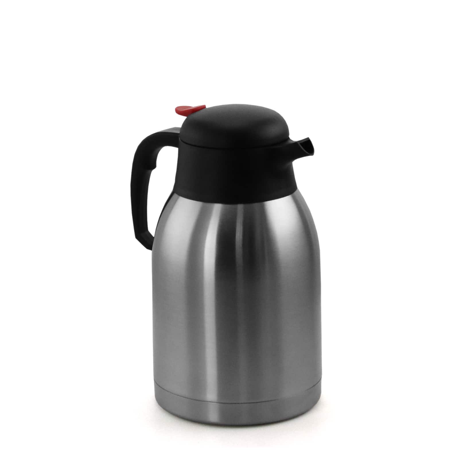 Front. MegaChef - MegaChef 2.11 Quart Stainless Steel Thermal Beverage Carafe for Coffee and Tea - Silver and Black.