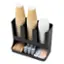 Alt View 13. Mind Reader - Cup and Condiment Station, Countertop Organizer, Coffee Bar, Kitchen, Stirrers, 13"L x 6.4"W x 11.5"H - Black.