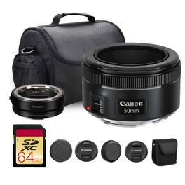 Canon - EF 50mm f/1.8 STM Lens | Prime with Bright f/1.8 Aperture & Smooth STM AF + More - Black