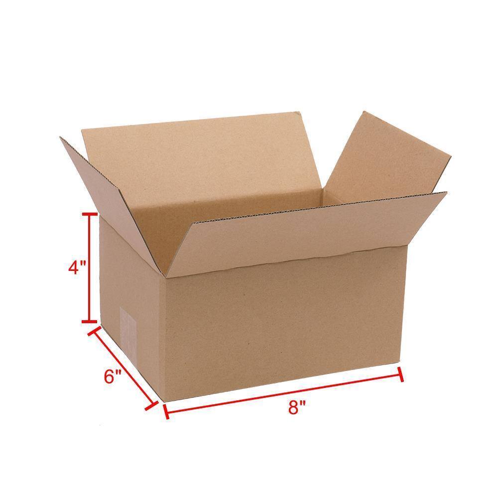 Alt View 1. Winado - 100 8x6x4 Cardboard Paper Boxes Mailing Packing Shipping Box Corrugated Carton Recyclable Kraft Carton for Packing New.