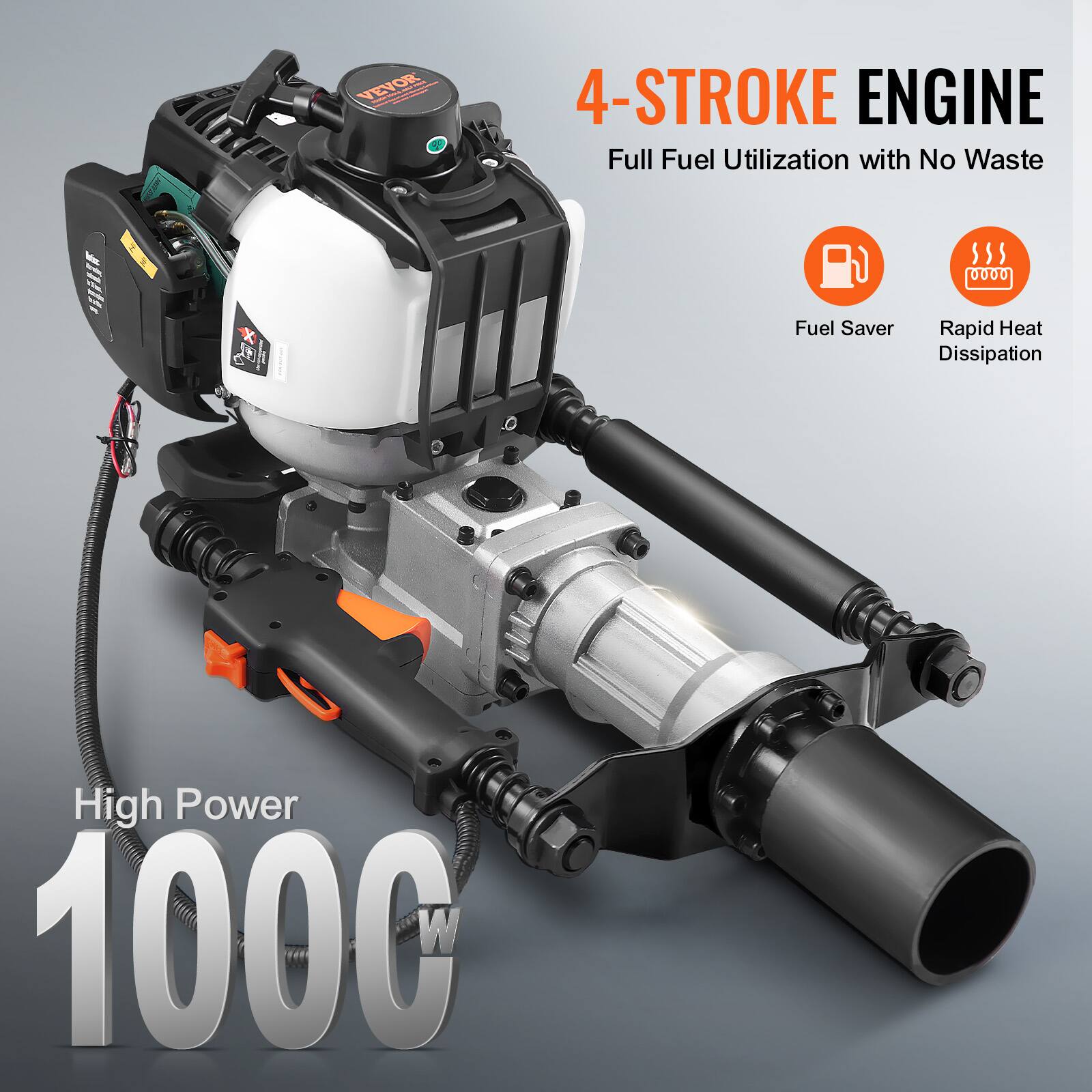 4-STROKE ENGINE  
Full Fuel Utilization with No Waste  

Fuel Saver  
Rapid Heat Dissipation  

High Power  
1000W