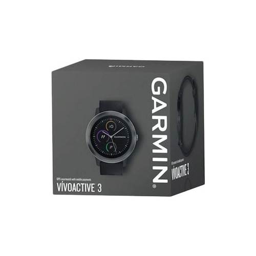 Garmin vívoactive 3 Smartwatch Stainless steel/Black 010-01769-01 - Best Buy
