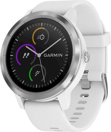 Front. Garmin - vívoactive 3 Smartwatch - Silver.