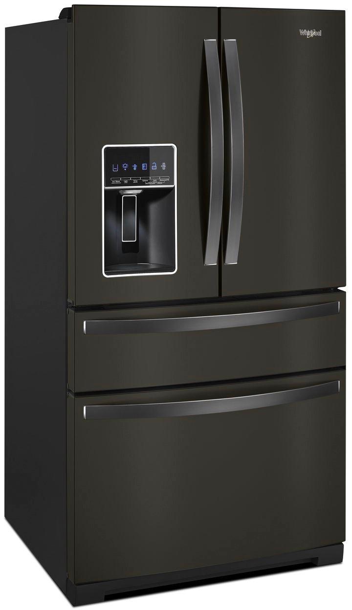Whirlpool - 26.2 Cu. Ft. 4-Door French Door Refrigerator - Black Whirlpool Black Stainless Steel Refrigerator
