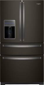 Whirlpool - 26.2 Cu. Ft. 4-Door French Door Refrigerator - Black stainless steel - Front_Standard