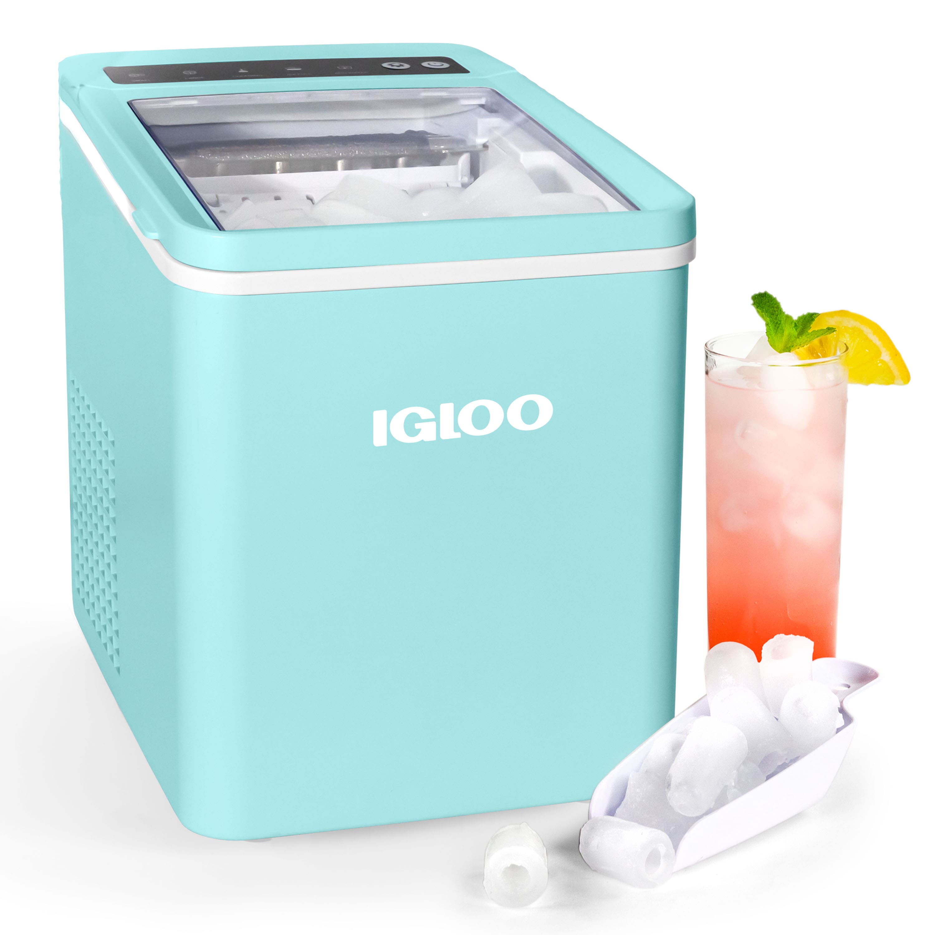 Igloo - 26-Pound Automatic Portable Countertop Ice Maker Machine - Aqua