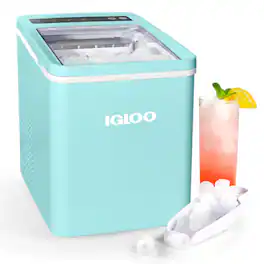 Igloo - 26-Pound Automatic Portable Countertop Ice Maker Machine - Aqua