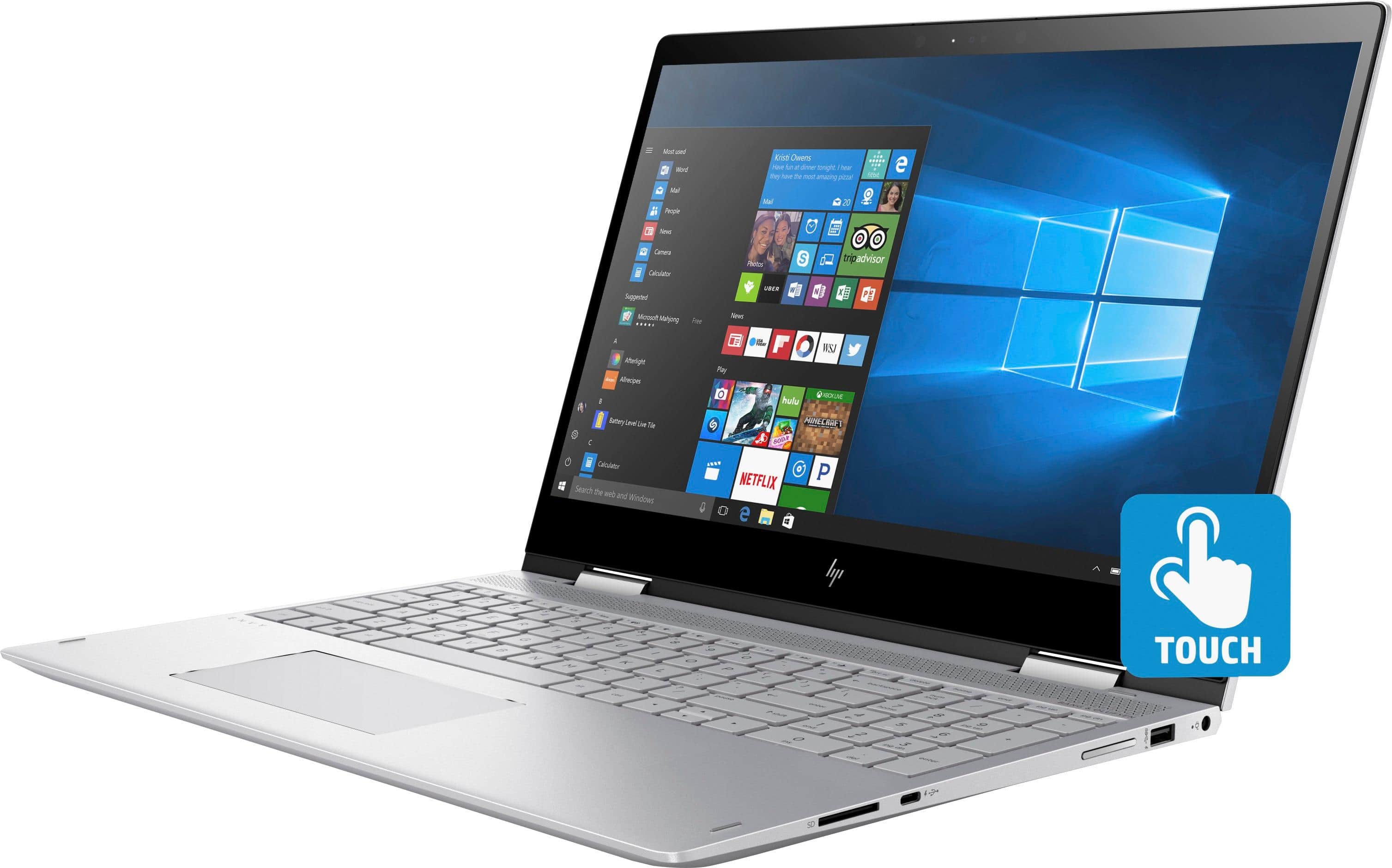 Left. HP - ENVY x360 2-in-1 15.6" Touch-Screen Laptop - Intel Core i7 - 16GB Memory - 1TB Hard Drive.