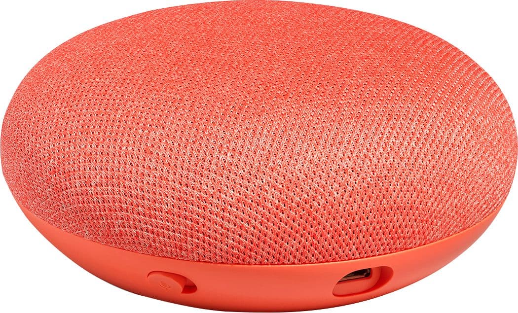 Alt View 12. Google - Home Mini (1st Generation) - Smart Speaker with Google Assistant - Coral.