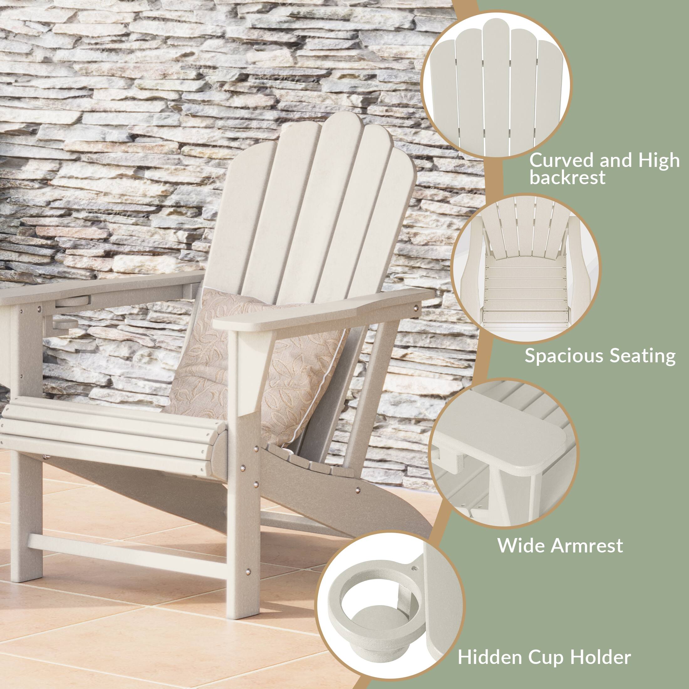 Curved and High backrest  
Spacious Seating  
Wide Armrest  
Hidden Cup Holder