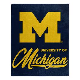 Northwest - Michigan Wolverines 50" x 60" Signature Raschel Plush Throw Blanket - Multicolor