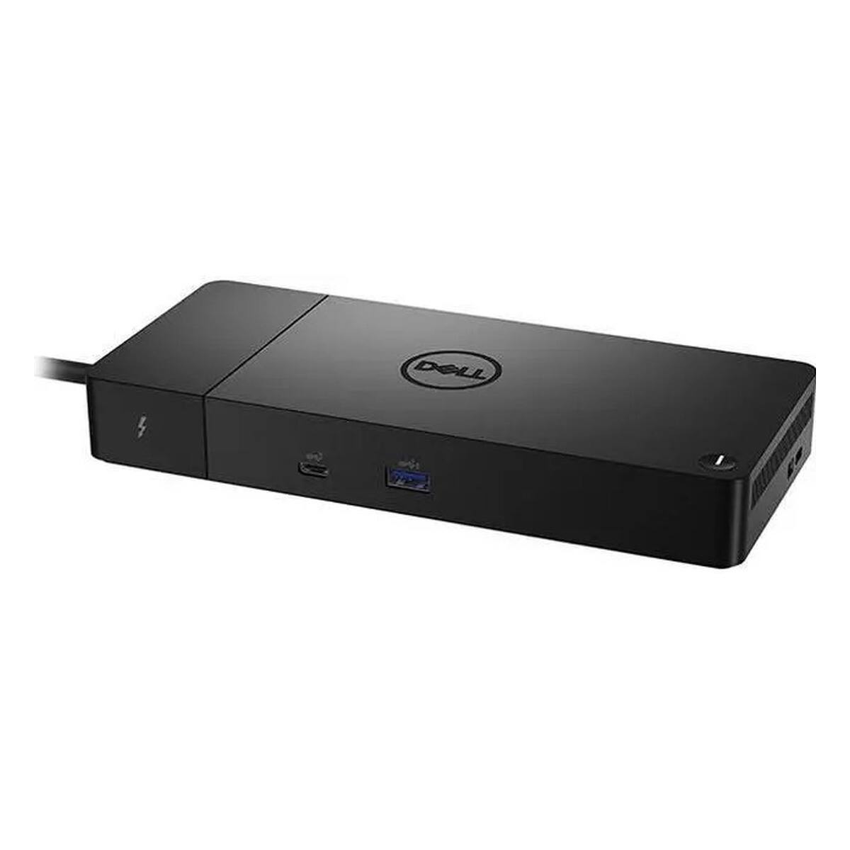 Left. Dell - Thunderbolt Dock WD22TB4 with Cables Bundle - Black (Black).